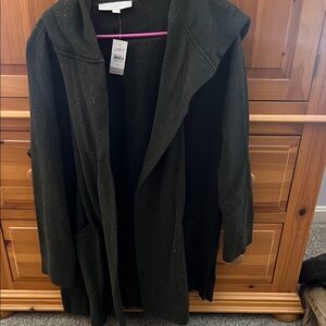 LOFT Women's Dark Coat with Hood